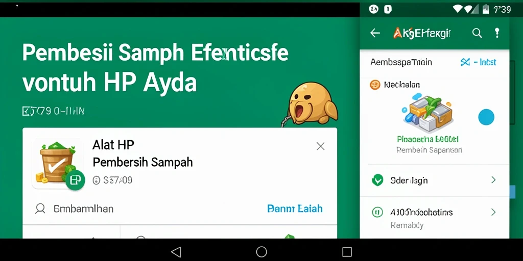 Tampilan antarmuka utama aplikasi Pembersih Sampah 2739 dengan alat pengelola ruang.