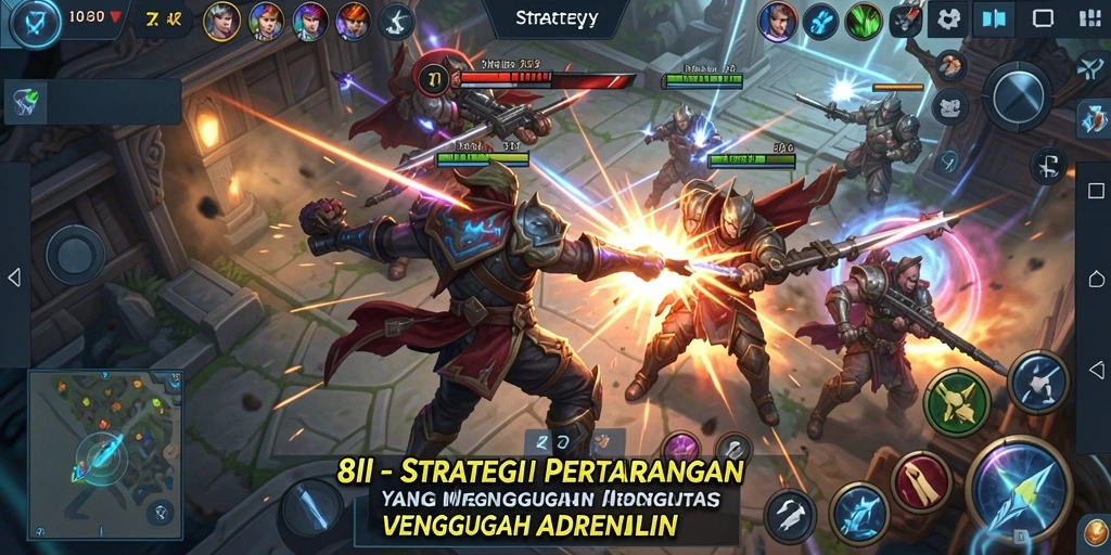 Tampilan antarmuka strategis dalam game 8II yang menarik.