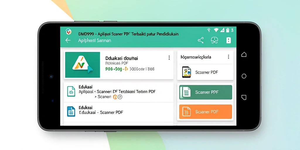 Antarmuka pengguna DMD999 dengan fitur pemindaian PDF yang sederhana.