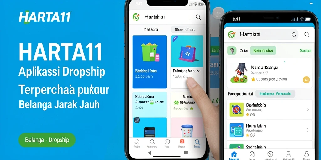Antarmuka HARTA11 yang user-friendly dengan fitur dropshipping terbaik.