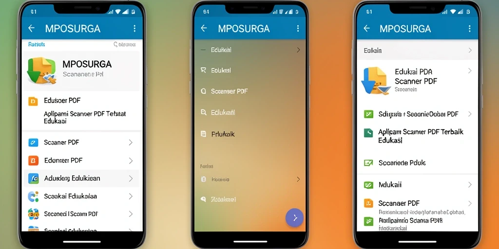 Antarmuka MPOSURGA yang simpel dan intuitif untuk Scanner PDF.