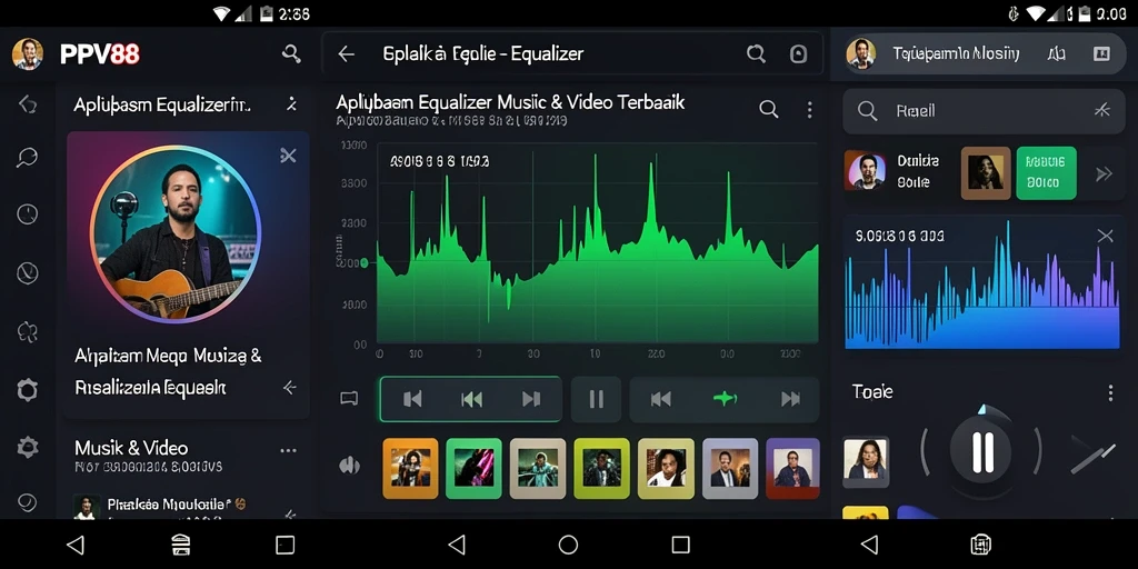 Tampilan antarmuka PPV88 dengan pengaturan Equalizer yang lengkap.