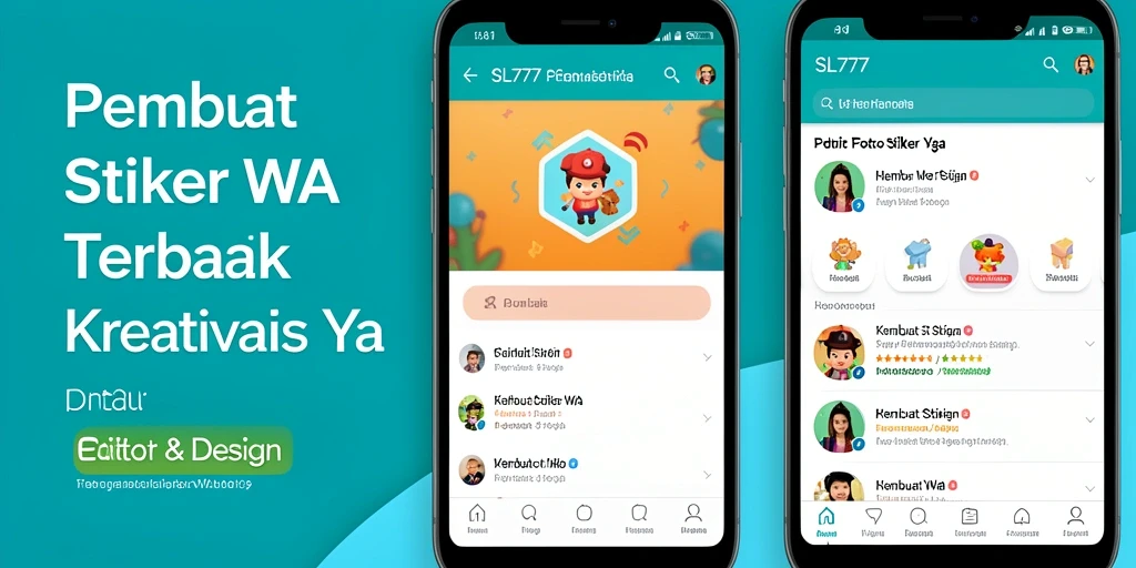 Tampilan antarmuka SL777 yang user-friendly dan fitur Pembuat Stiker WA yang lengkap.
