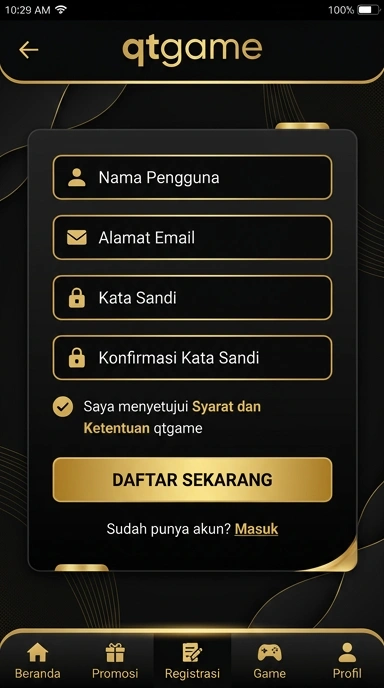 Cara Mudah Daftar Akun baru qtgame untuk Pengguna Android